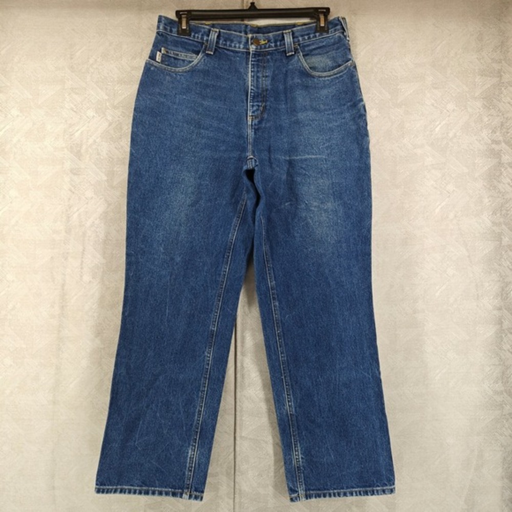 Carhartt FR Flame Resistant Work Jeans Mens 34x30 Blue Denim‎ HRC 2 NFPA 2112